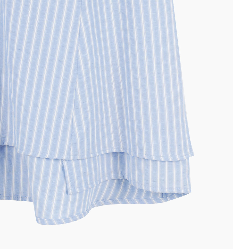 Light blue striped sleeveless blouse - null - Light Blue | Sisley K image number 4